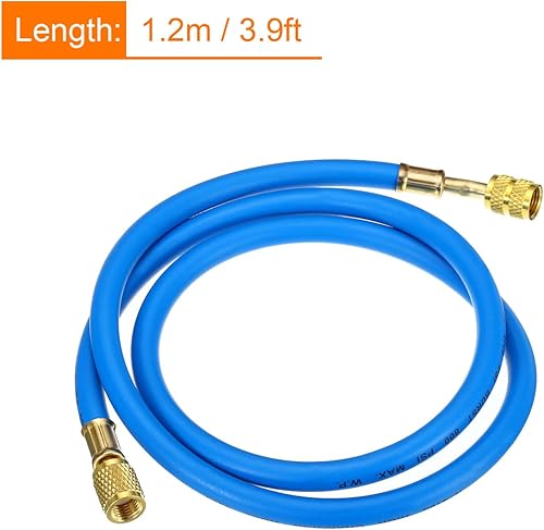 Miniatura 2 de PATIKIL Manguera de carga de refrigerante SAE 516 a 14 SAE, manguera HVAC 800PSI de 3.9 pies para mantenimiento de refrigeración de medidor de