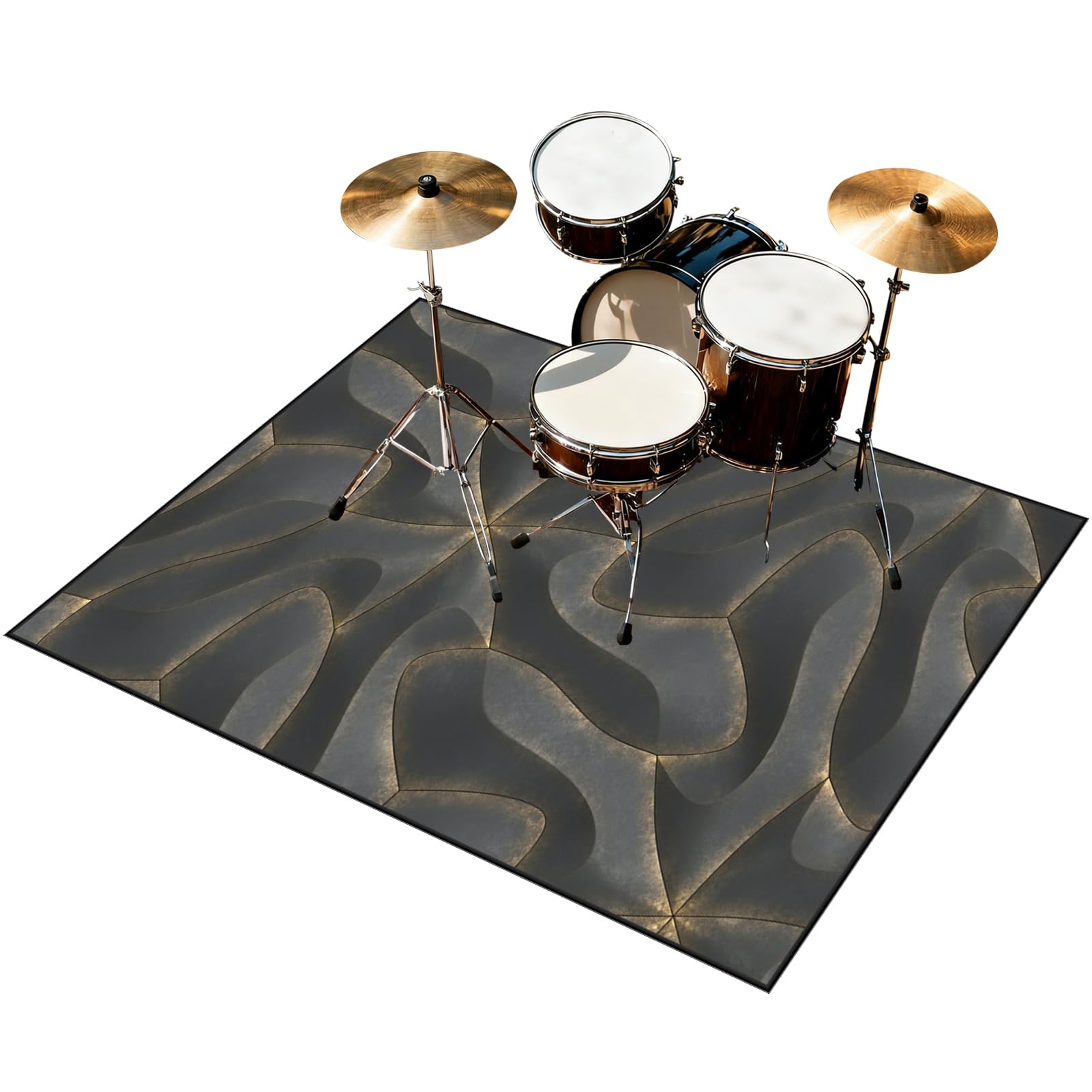 Tappetino Insonorizzato Batteria Drum Tappetino per Batteria e Percussioni Tappeto a Tamburo Tappeto per Batteria Elettrica Tappeto per Batteria Acustica Tappeto Antiscivolo Batteria 230 x 200 cm