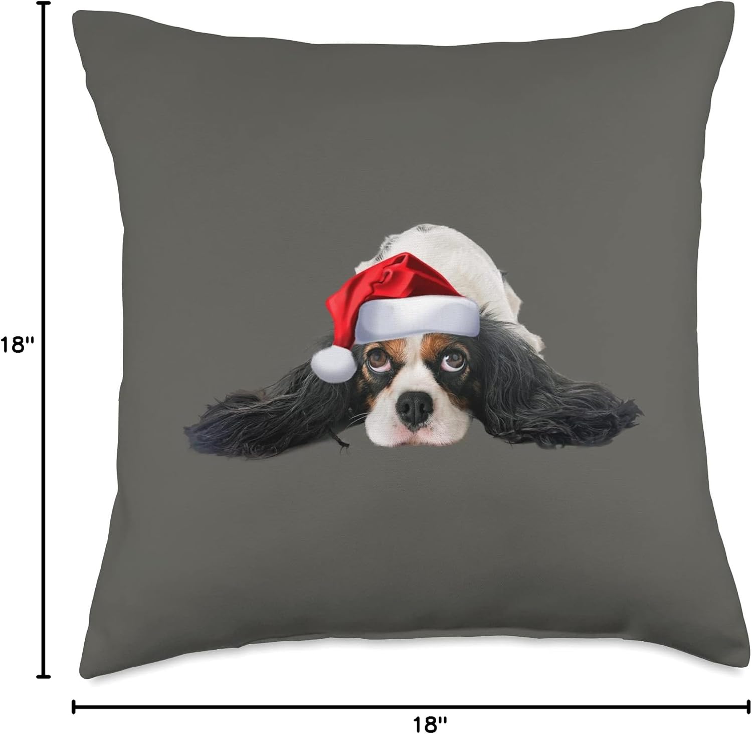 Cavalier King Charles Spaniel Dog Matching Christmas Pjs Throw Pillow