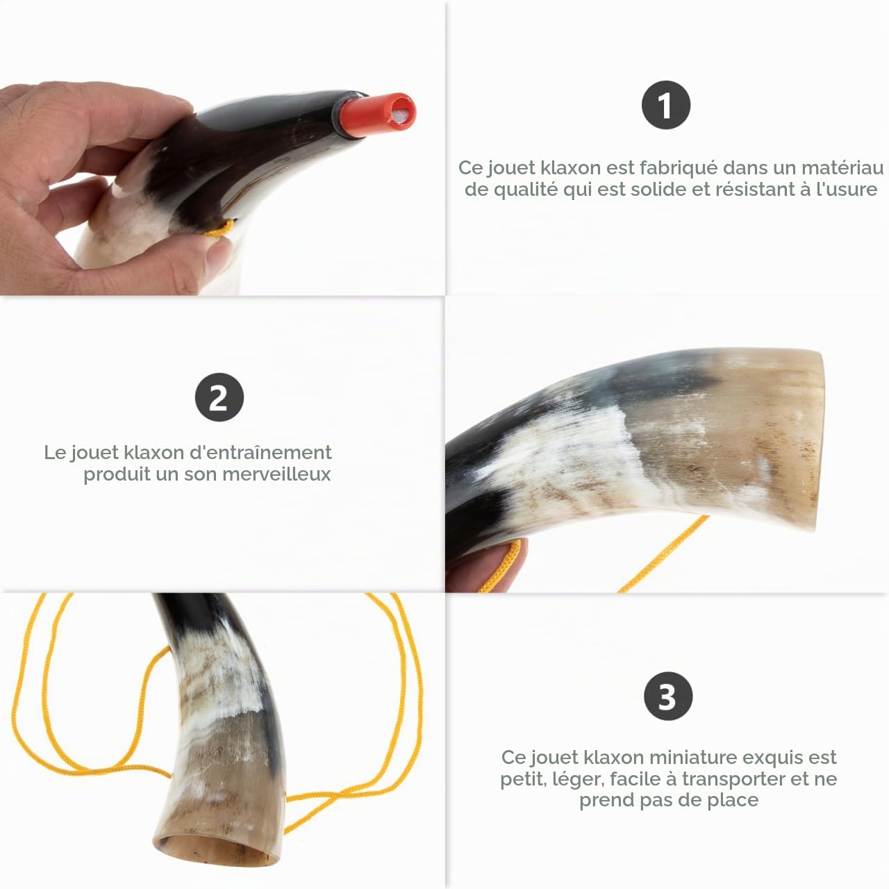 Didiseaon Corne De Taureau Viking: 2 Pièces Trompette en Corne de Viking pour Encourager le Sport Décoration Fête Jeu Instrument et les événements en Plein Air