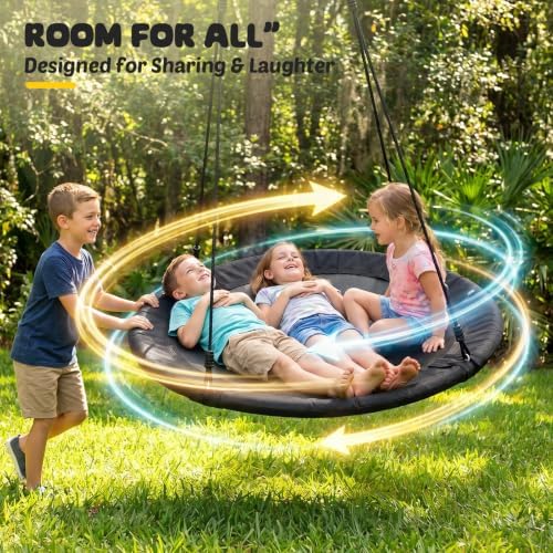 Trekassy 48" Large Saucer Tree Swing, 700lbs Round Swing for Kids Adults - 1