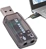 USB External Sound Adapter,PC and Laptop Plug and Play Audio Adapter for Watching TV,Computer Stereo Sound USB Adapter 5.1 Channel, Music Listening