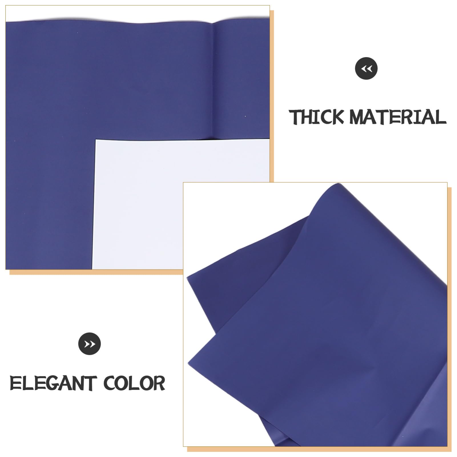 Papier D’emballage pour Bouquet de Fleurs Bleu Blanc 80 Feuilles | Double Face, Papier Waterproof en Papier, Usage DIY pour Présents et Fleurs, Style Élégant