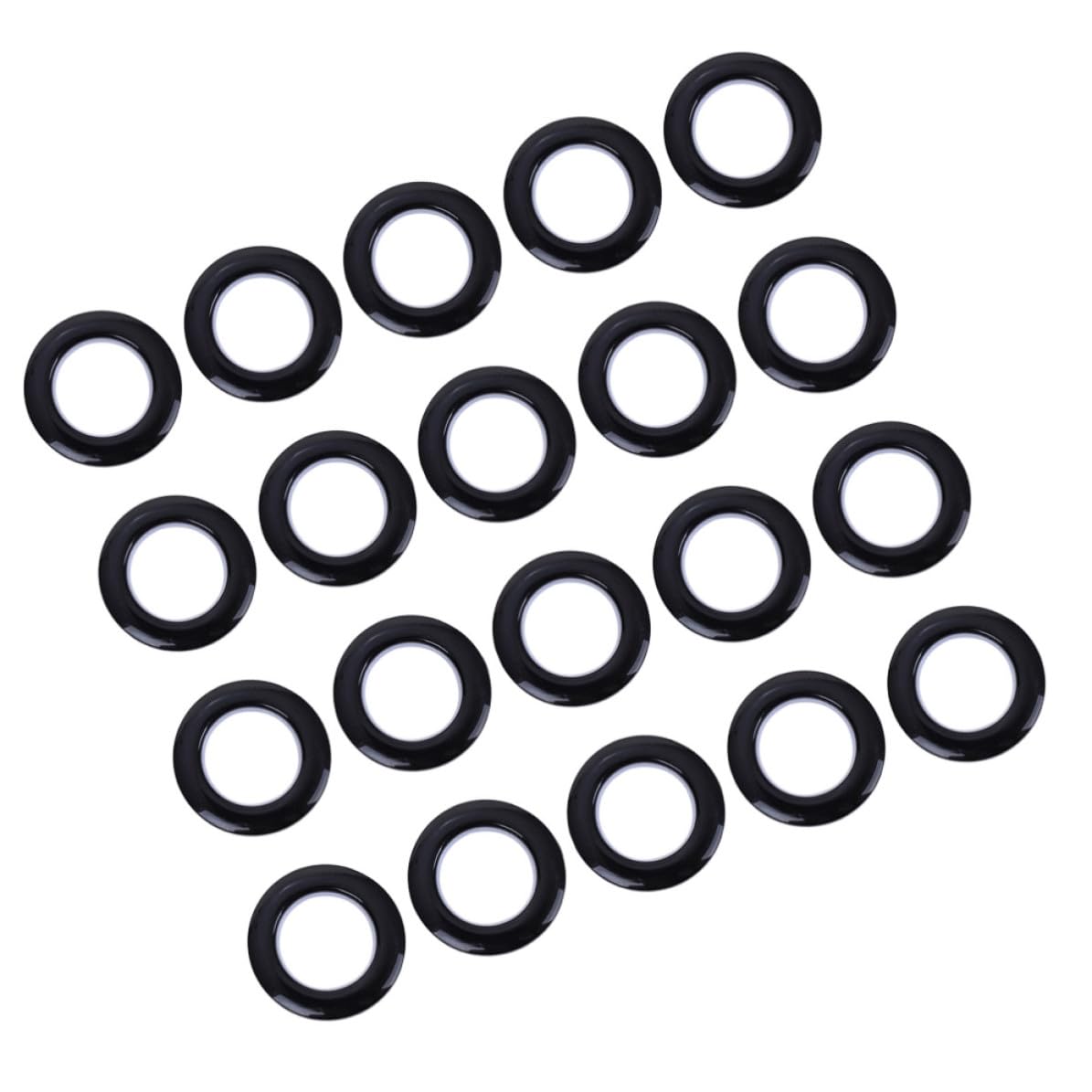 Anillos de cortina de plástico negro accesorios para barra de cortina resistentes 80 piezas