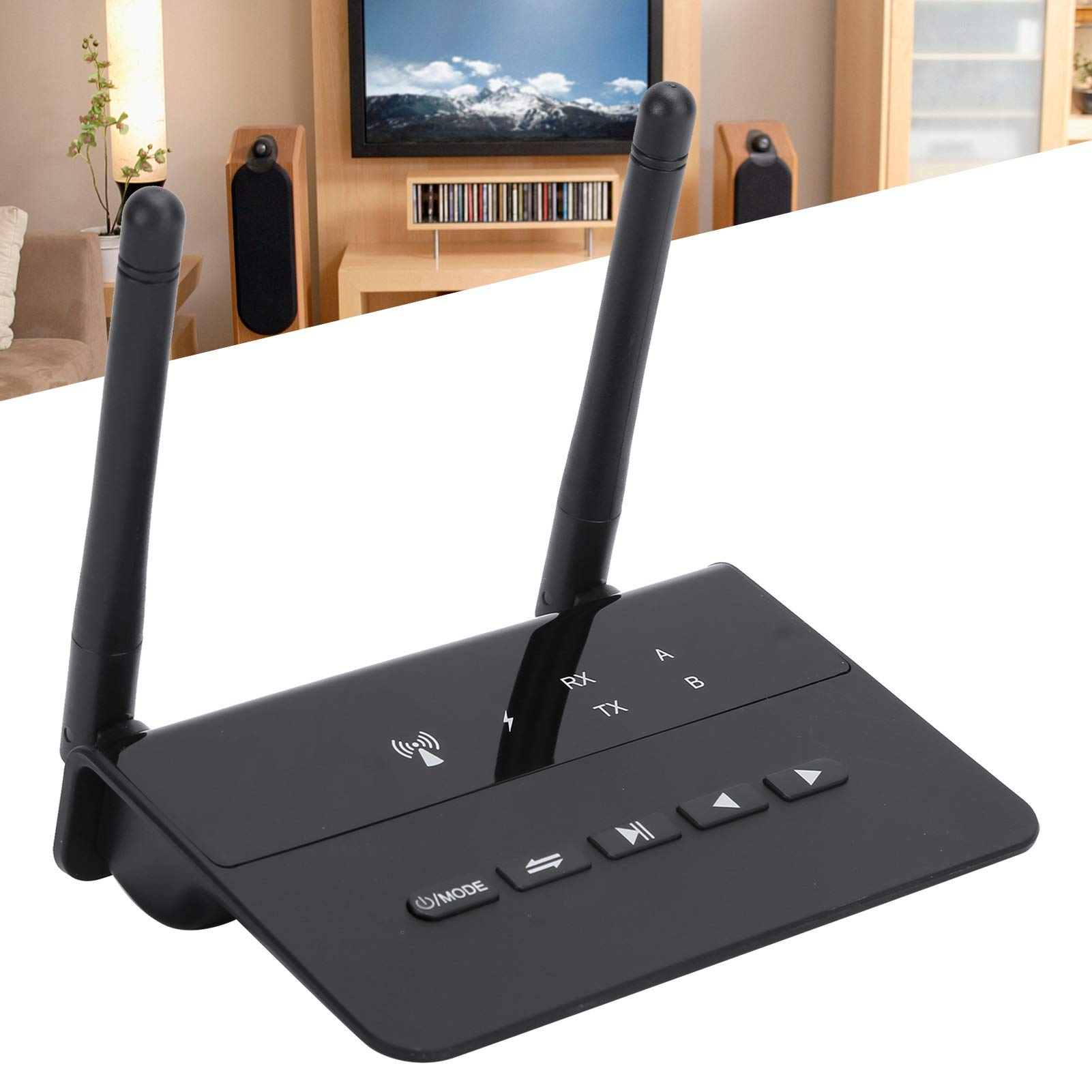 Cuifati Adattatore Wireless Ricevitore Trasmettitore Bluetooth 2 in 1 con HiFi Senza Perdita, Latenza Ultra Bassa AptX LL, Batteria 10H, Portata 80 M, per TV PC Cuffie per Auto