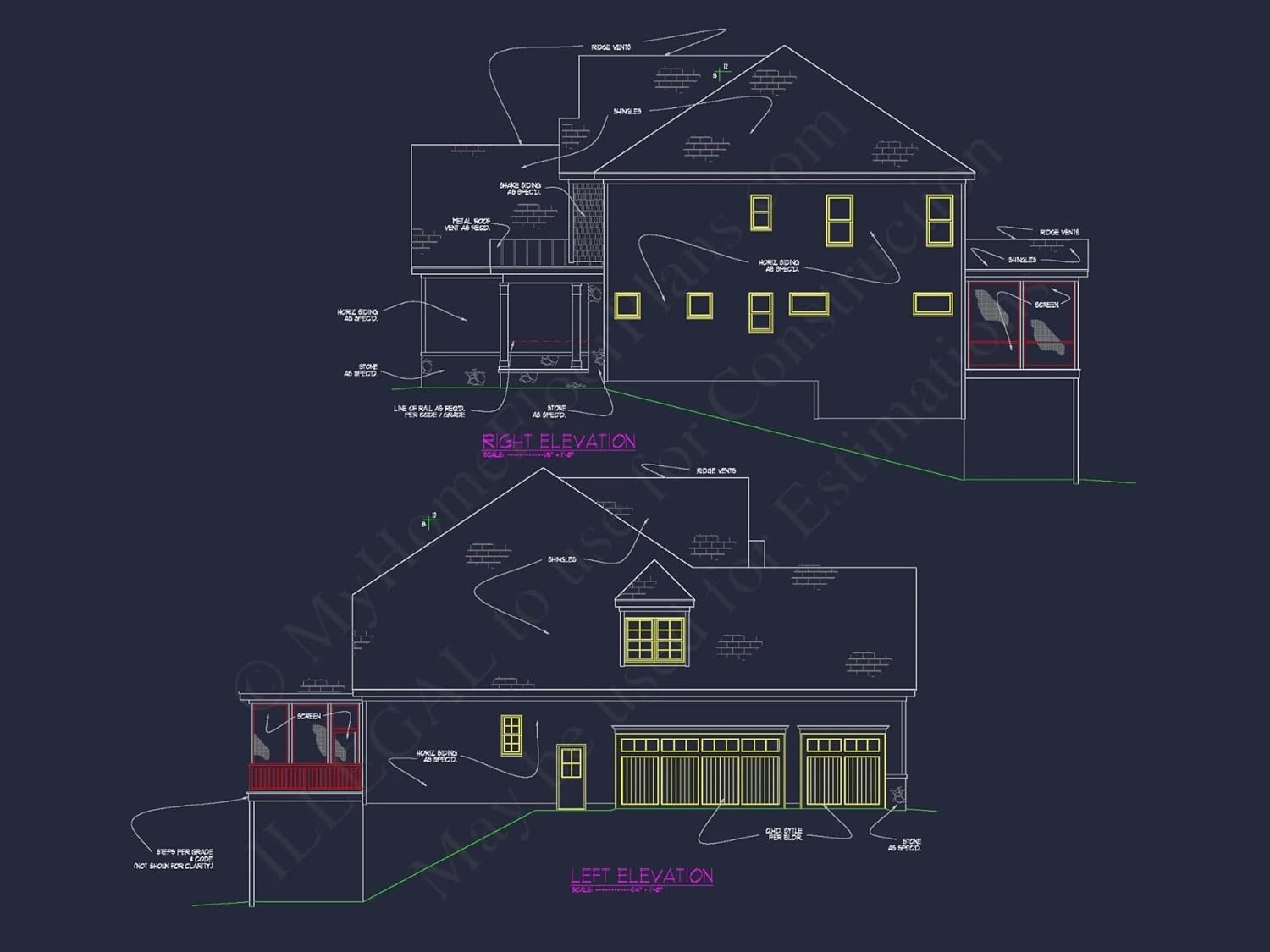 10-1680 HOUSE PLAN - Elegant House Plan with Detailed Blueprints and 2-Story Design