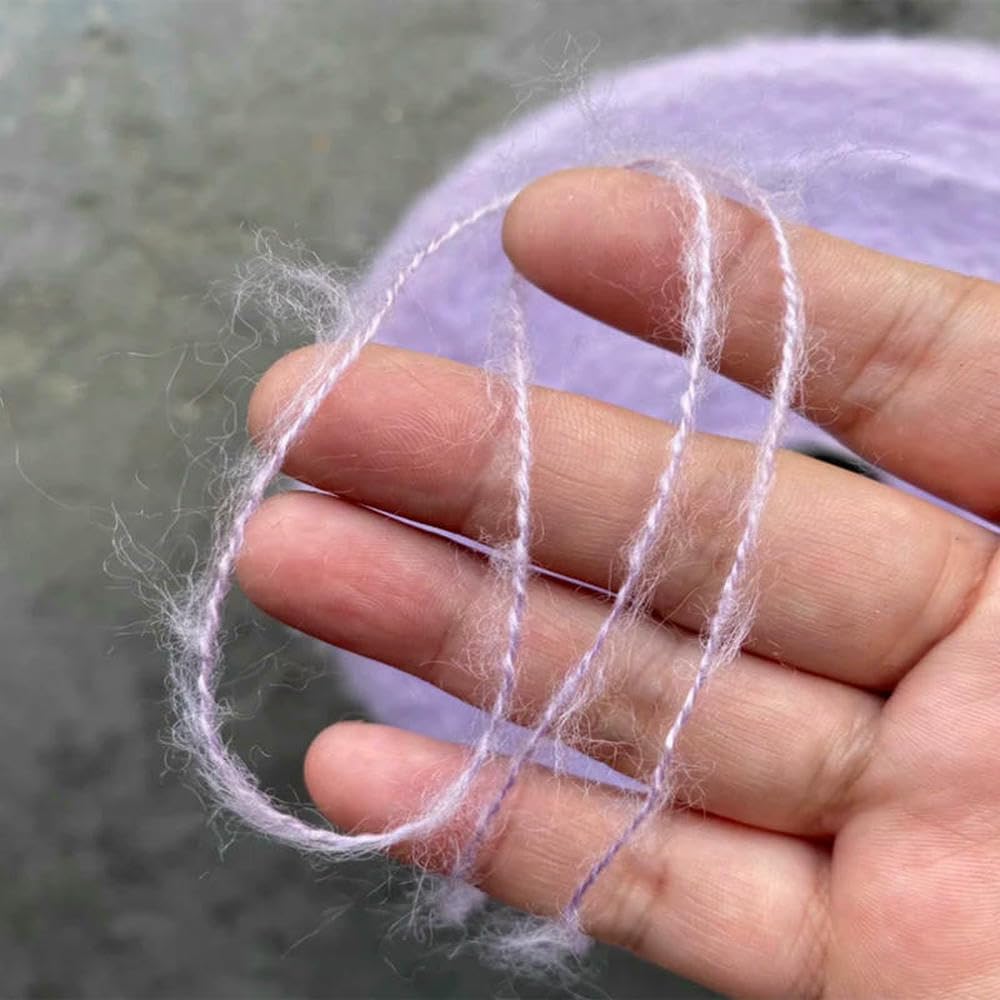Filato di Mohair Rosa Super Bello, Morbido e soffice, per Lavorare a Maglia, in Acrilico Biologico per Neonati, da 520 g