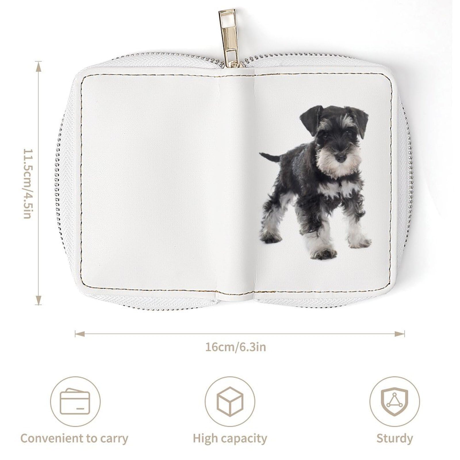 Amazon.co.jp: カードケース ミニチュアシュナウザー 犬 コインケース