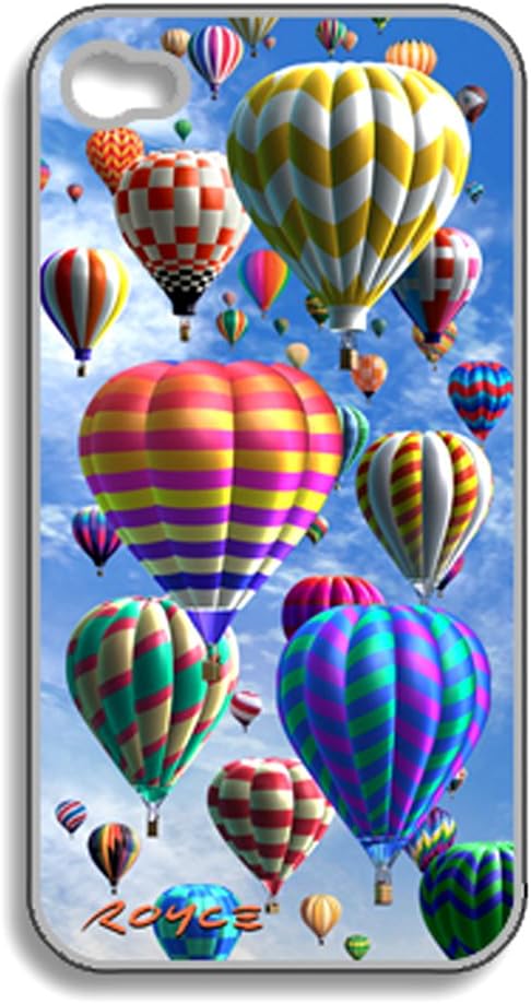 3D Apple iPhone 4 4S Protective Skin Hard Case Back Cover With 3-D "Hot Air" Colorful Hot Air Balloon Art By Royce B McClure: Screen Protector Film Included