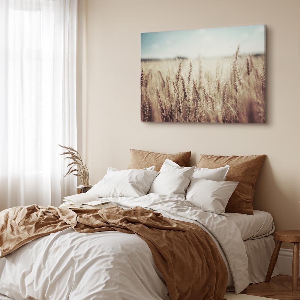 murando - Akustikbild Wiese Landschaft Feld, Schallschutz, Wohnzimmer, Büro