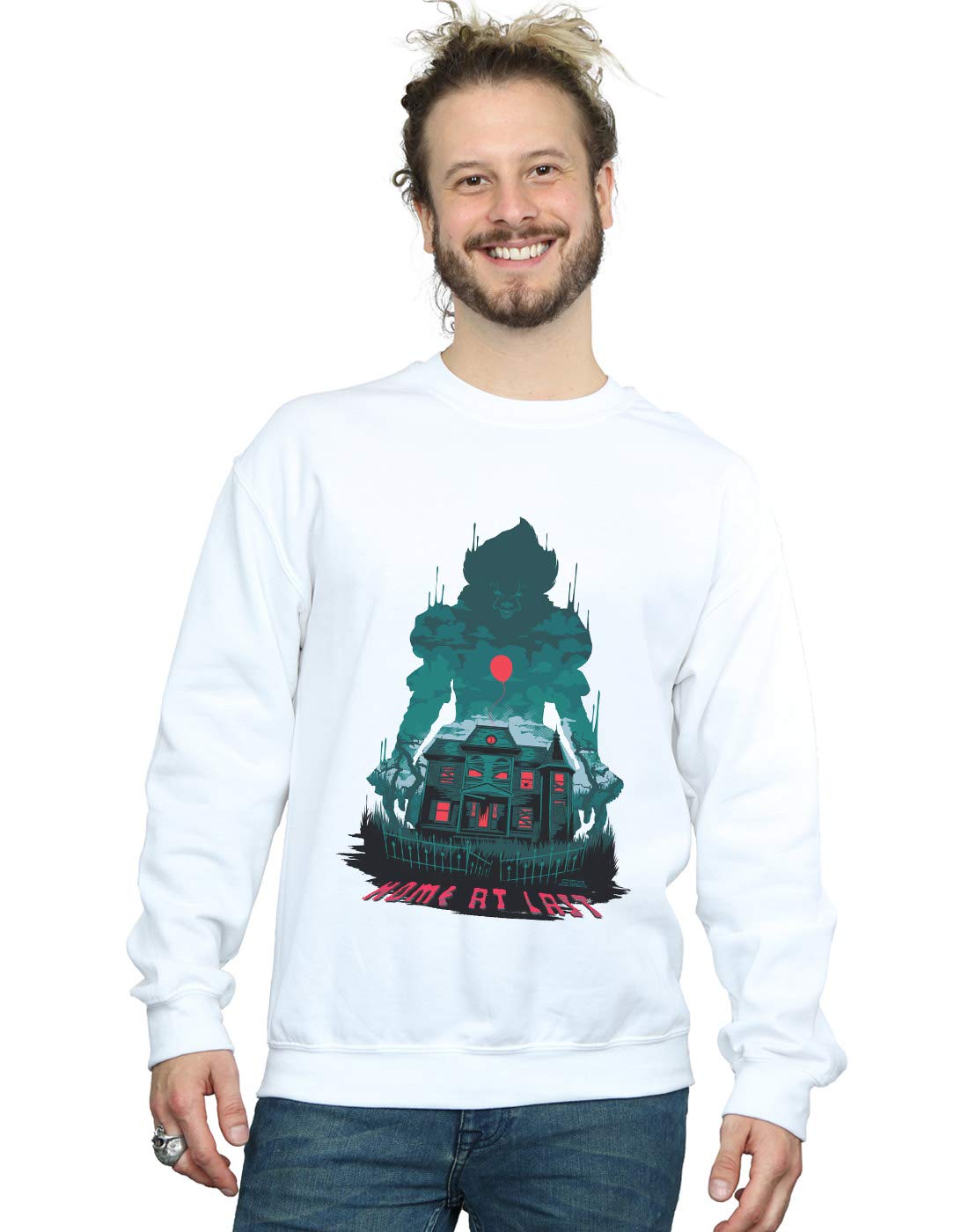 Absolute Cult It Chapter 2 Men's Pennywise Home At Last Sweatshirt White X-Large