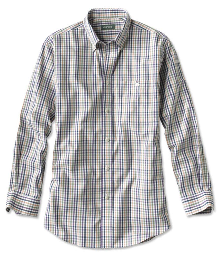 Men's Pure Cotton Wrinkle-Free Pinpoint Oxford Shirt/Tall