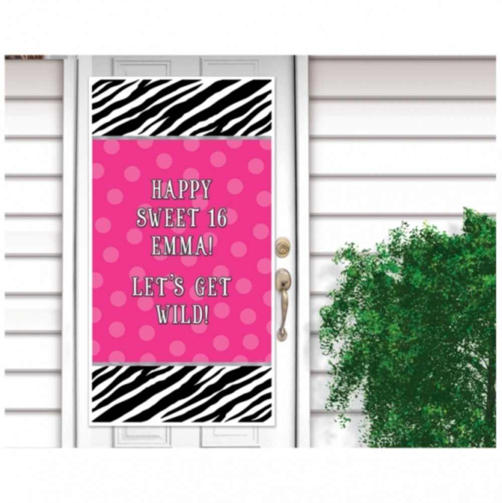 Amscan Door Decoration Piers Zebra Party