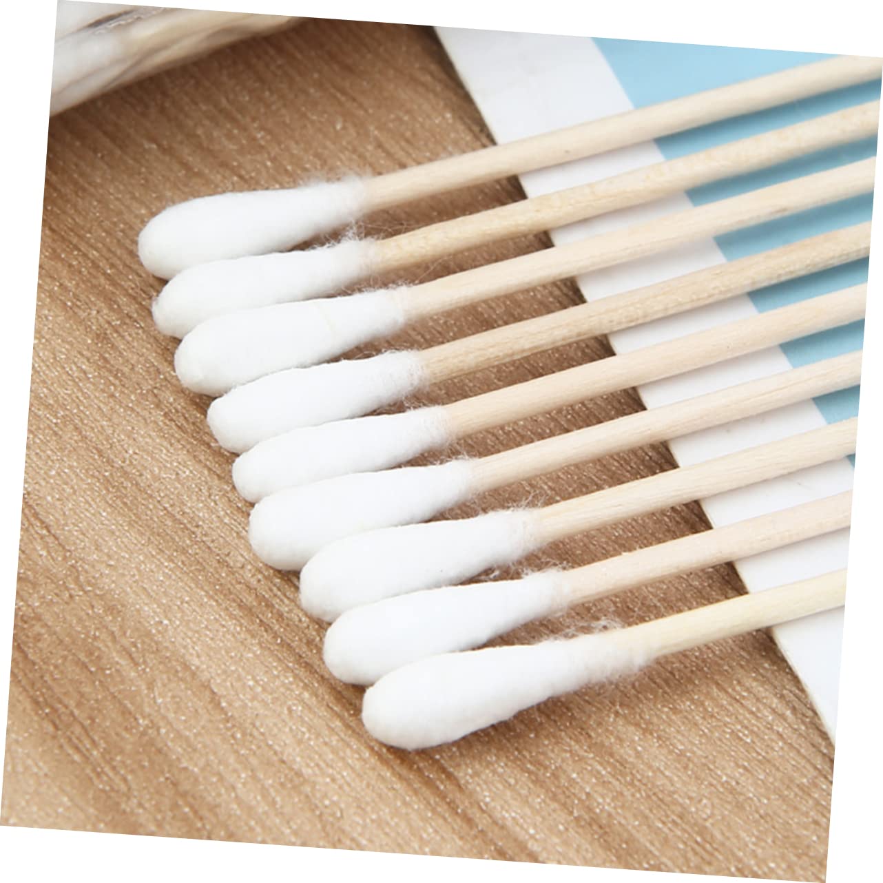 Mikinona 400pcs/4 Packs Pet Cleaning Swabs Single Head Cotton Sticks Wood Material Cotton Swabs for Ideal for Pet's