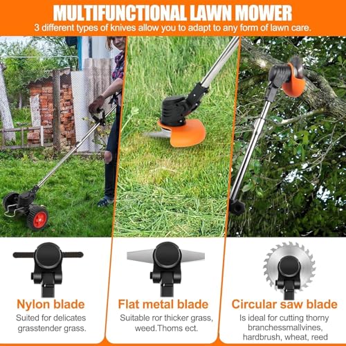 Strimmer Cordless Electric Garden Strimmer Cordless Grass Trimmer with 21v 4.0mah Battery Strimmers Lightweight Cordless Strimmers with Battery And Charger for Small And Medium Garden Lawns 3 Strimmer Cordless Electric Garden Strimmer Cordless Grass Trimmer with 21v 4.0mah Battery Strimmers Lightweight Cordless Strimmers with Battery And Charger for Small And Medium Garden Lawns - Image 3