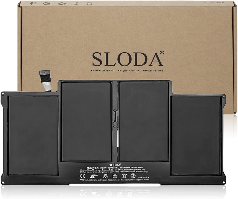 Baterie de schimb SLODA pentru MacBook Air 13" Li-Polimer 7,6V 7200mAh A1405 A1496 A1369 A1466 A1377 Mid 2011 2012 2013 Early 2014 2015 Late 2010