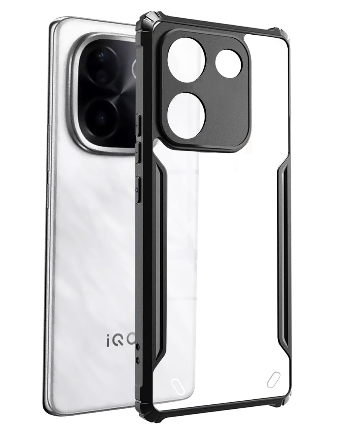 Designerz hub® iQOO Z9s Pro 5G / Vivo T3 Pro 5G Back Cover | Transparent Crystal Clear Hard PC Back Case with TPU Bumper, Drop Protection Case Cover for iQOO Z9s Pro 5G / Vivo T3 Pro 5G (B0DBLSSM75) Amazon Price History, Amazon Price Tracker