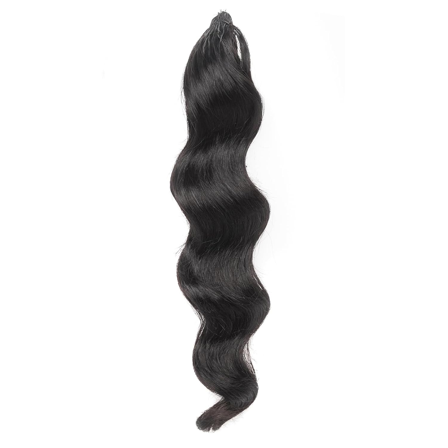 ToyoTress Ocean Wave Feather Crochet Human Hair - 10 Inch 50G Miracle Knots Crochet Hair For Black Women Natural Color Water Deep Wave Invisible Knotless Braiding Hair (10 Inch, 1B-50G)