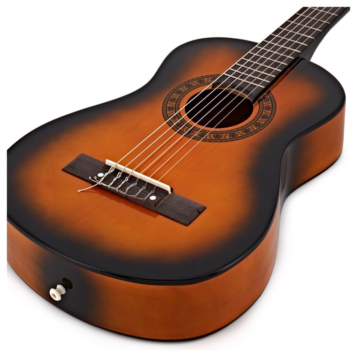 Junior-Konzertgitarre von Gear4music (Größe 1/2), Sunburst – Paket