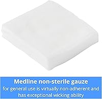 Vista 4 de Medline Non-Woven Non-Sterile, Rayon/Poly Gauze Sponge, 4 x 4, 4-Ply (10 Packs of 200)