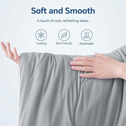 Miniatura 4 de BEDELITE Edredón refrescante tamaño Queen, mantas refrescantes de doble cara para personas que duermen con calor, edredón de verano ligero y