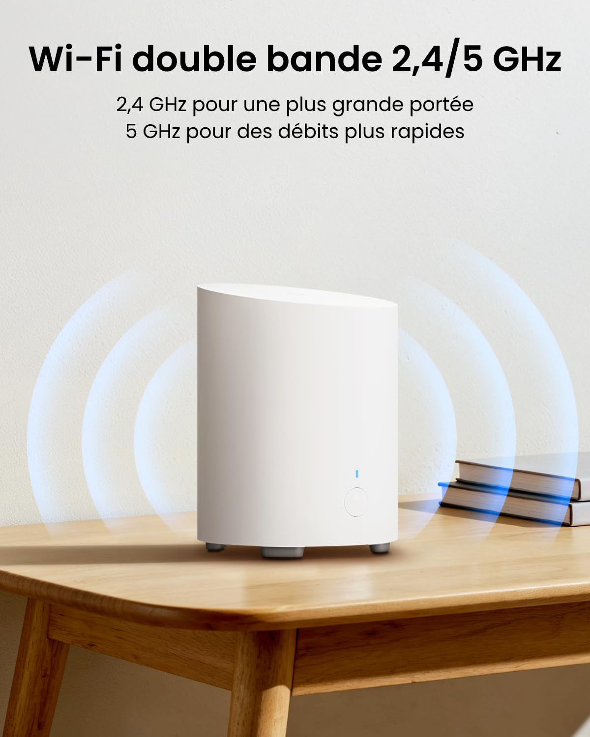 Reolink Home Hub Mini - Centre de Sécurité Tout-en-Un avec Stockage Local, Wi-FI Double Bande 2,4/5 GHz, Chiffrement Bancaire AES-128, Accès à Distance et Lecture Intelligente