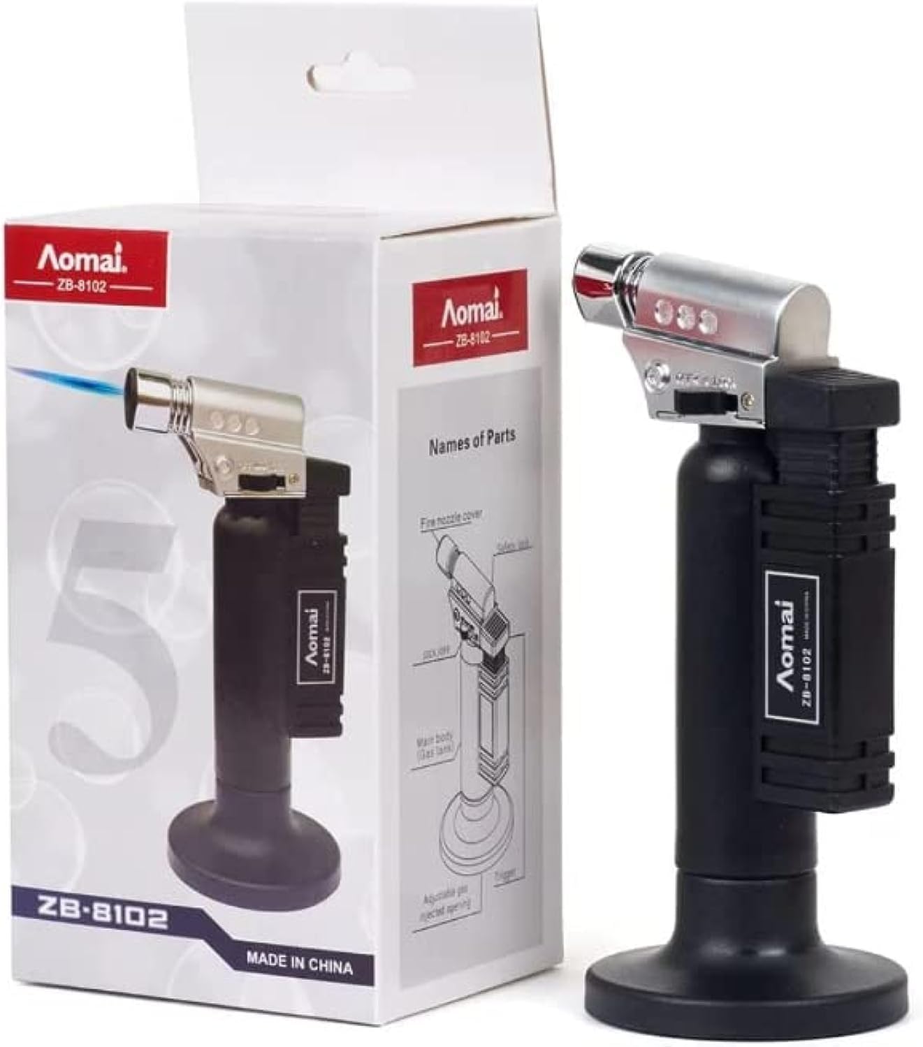 Aomai ZB8102 Butane Torch,Kitchen Torch Cooking Torch Creme Brulee
