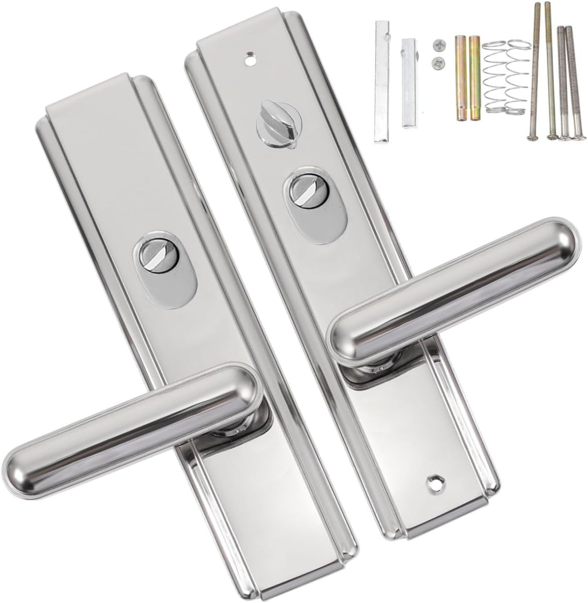 Stainless Steel Indoor Door Knob and Metal Pull Handle Set Silent Entry Door Pull Knob for Interior and for Home and Office Use