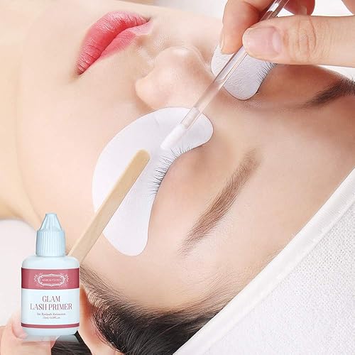 Miniatura 7 de Extensión de pestañas Glam Lash Primer 05fl ozPre-tratamiento para pestañas semipermanentesElimina fácilmente proteínas y aceitesSin aceiteRetención