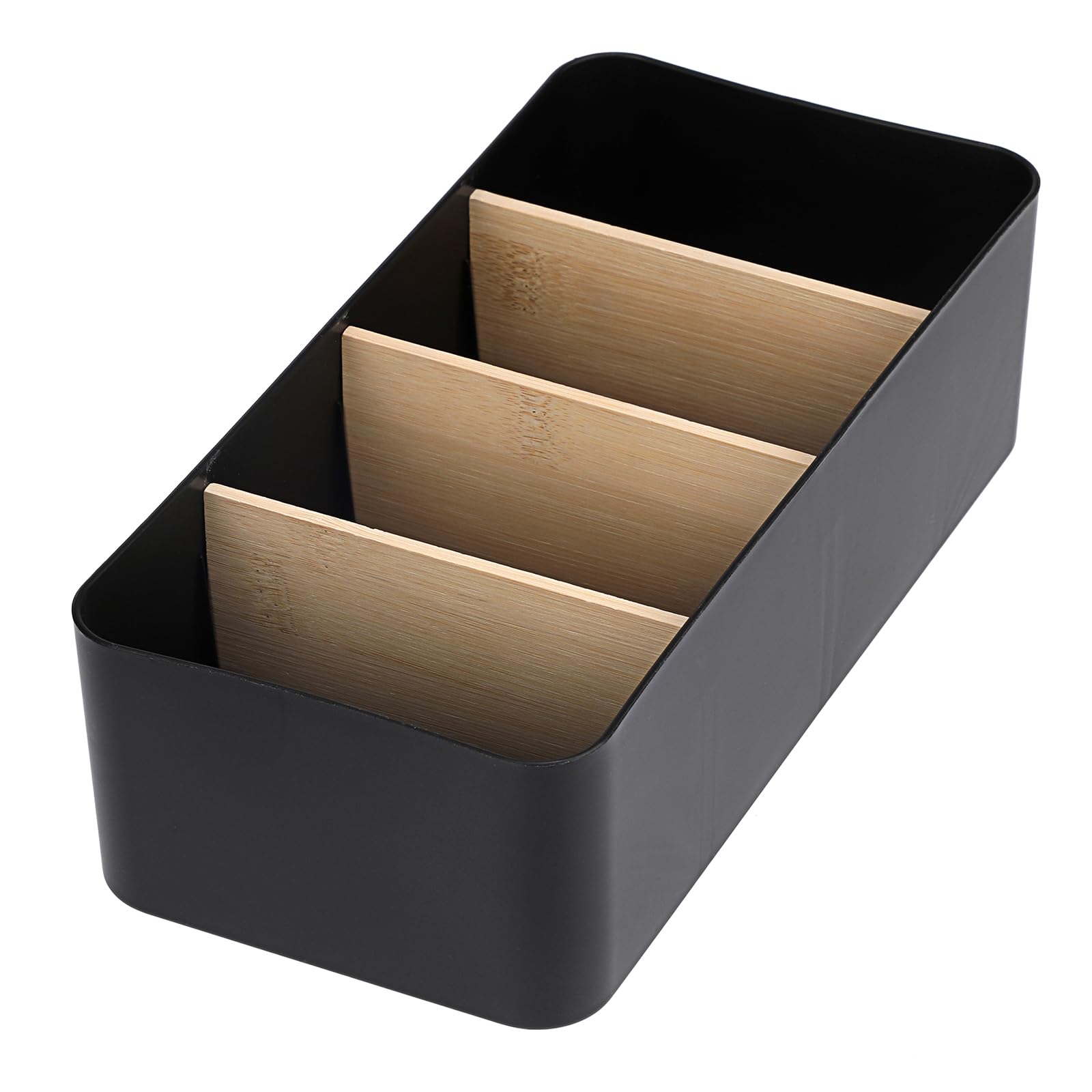 OGANAZI Plastic Seasoning Packet Organiser with 4 Compartments, Black