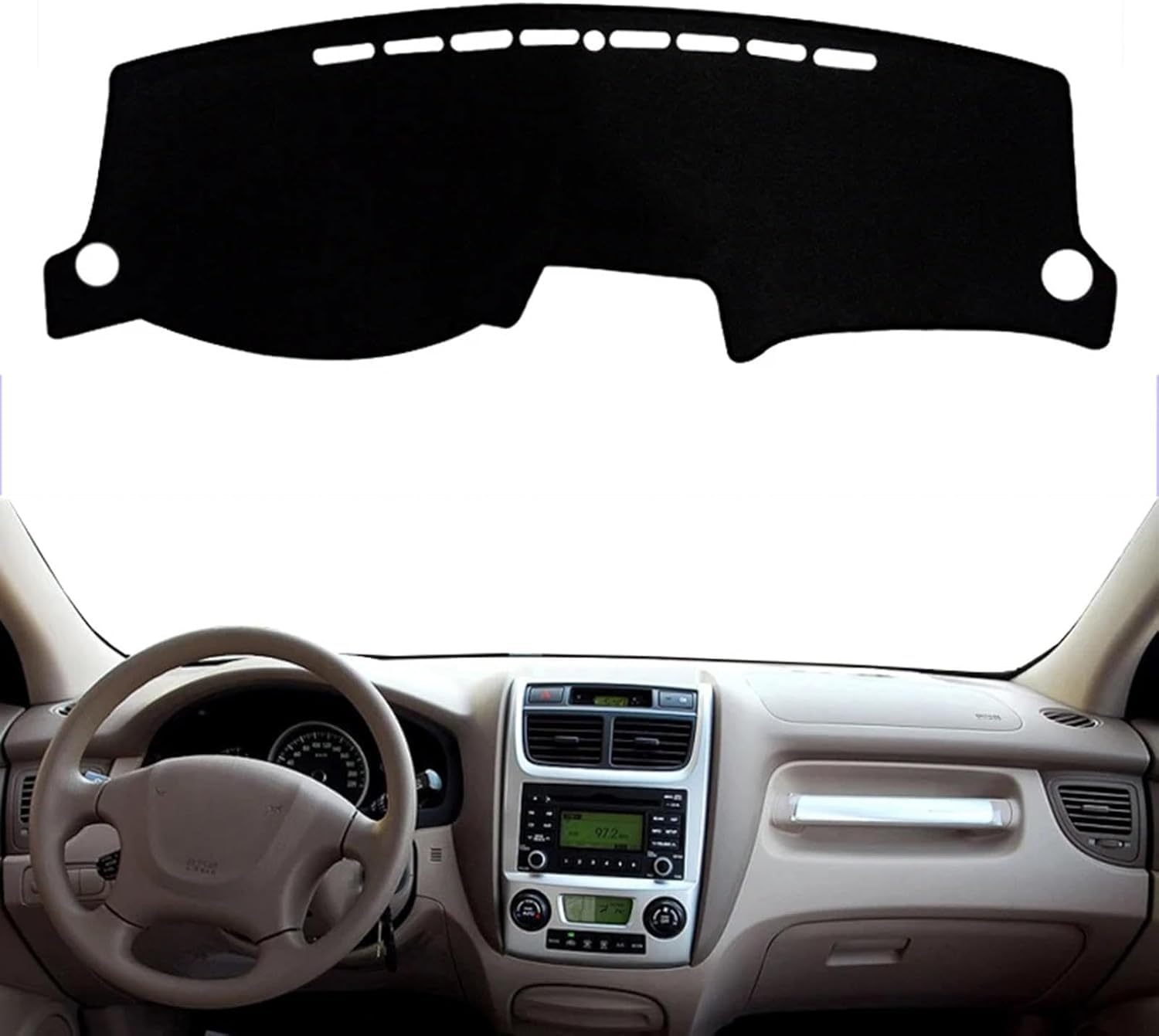 DdaiXQ Car Dashboard Mat For Kia Sportage 2004-2010, Anti Slip Anti Glare Dustproof Dashboard Cover Pad Protector Dash Cover Sunshade Dashmat