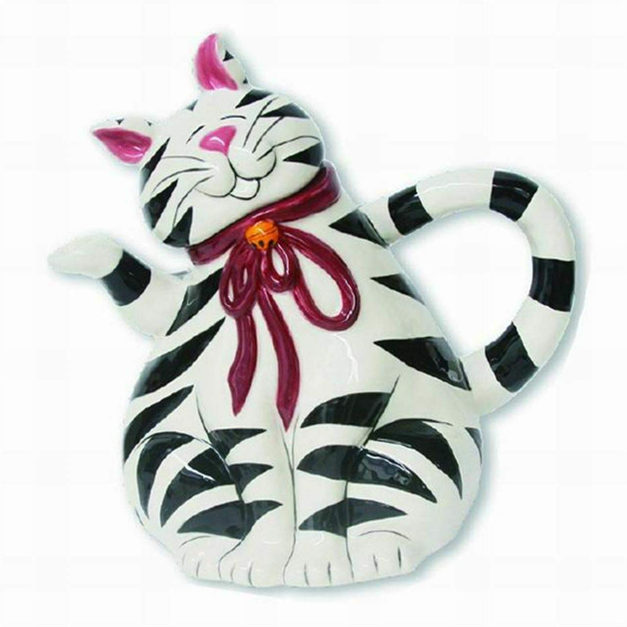 Amazon.com | Blue Sky Ceramics Black and White Cat Teapot