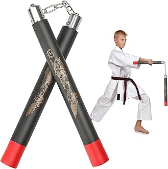 DONQL Foam Nunchucks for kids and beginners Training Nunchucks of Martial Arts Padded Training Practice Nunchakus Portable Good Gift and Toy for Kids