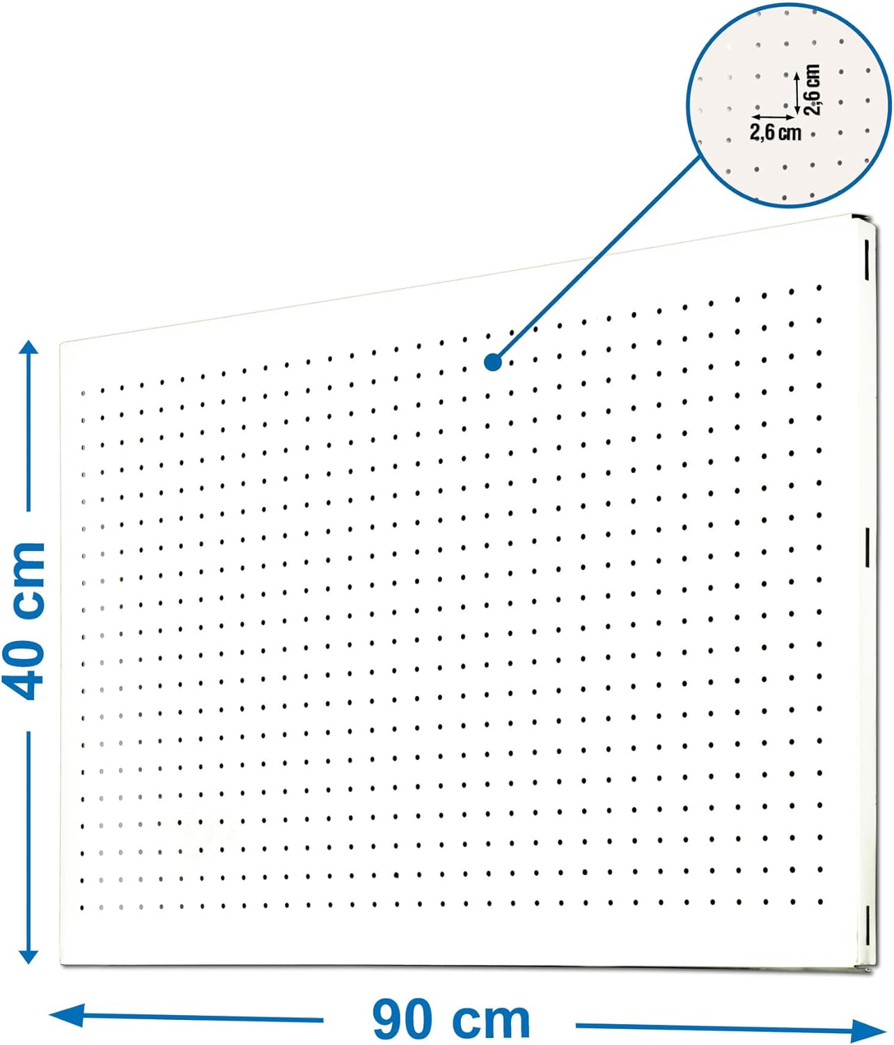 Simonrack Perforated Shelf, White, 900 x 400 mm