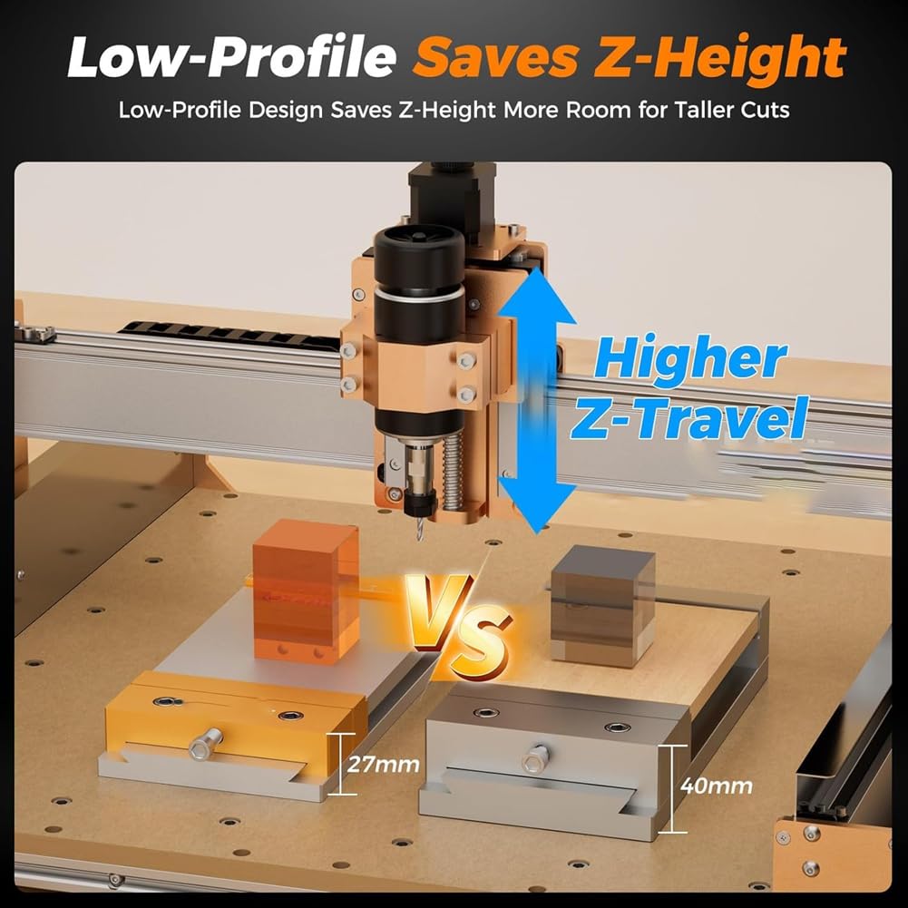 Do frezarek CNC biurkowych – stół roboczy imadła CNC – 20 x 10 cm (7,87 x 3,94), zakres mocowania 136 mm, do projektów obróbki drewna