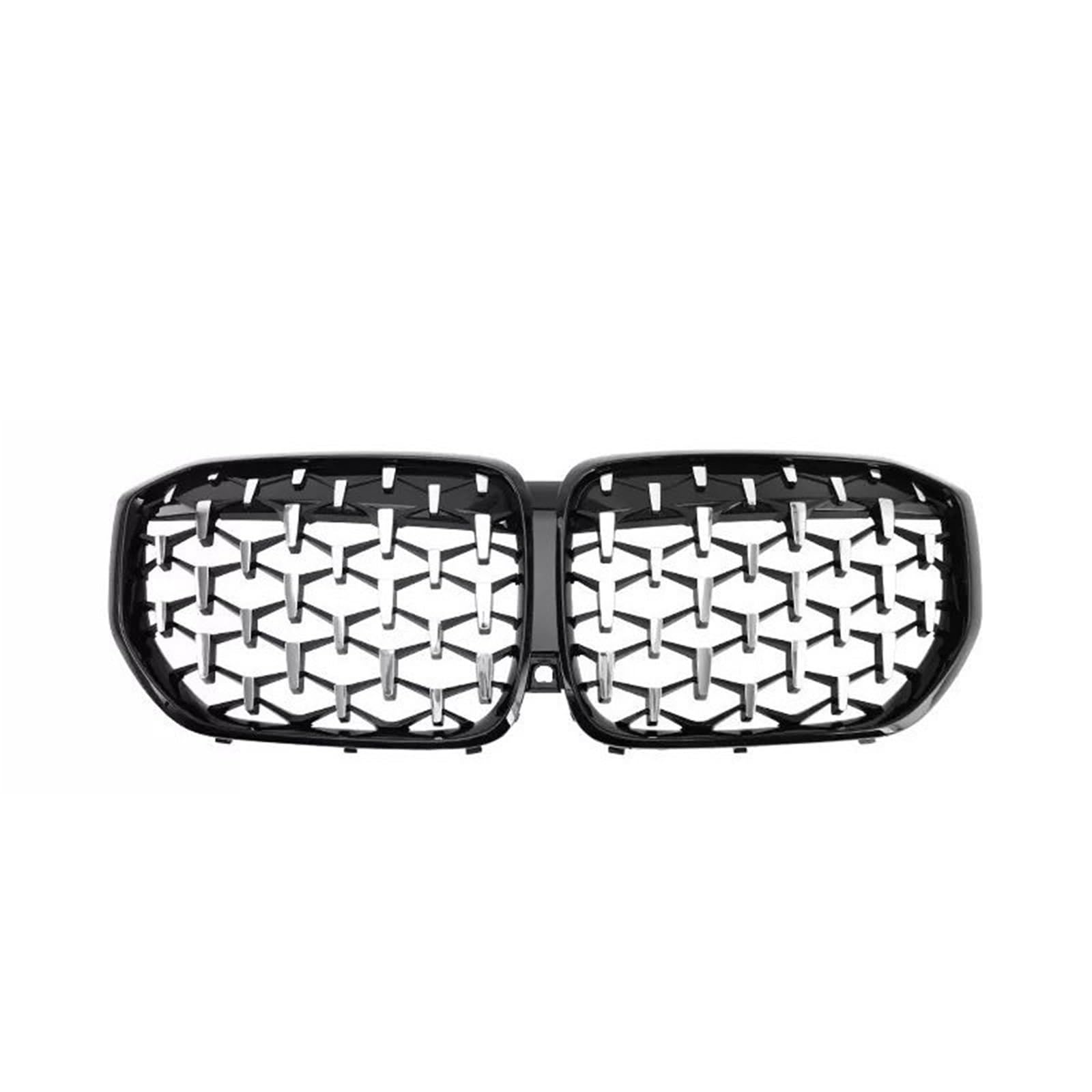 Pasuje do BMW X5 G05 2019 X6 G06 2020 2021 2022 Przednia nerka Grille Grille Gloss Black Silver Diamond Sports osłona chłodnicy(G06 GB Single Slat)