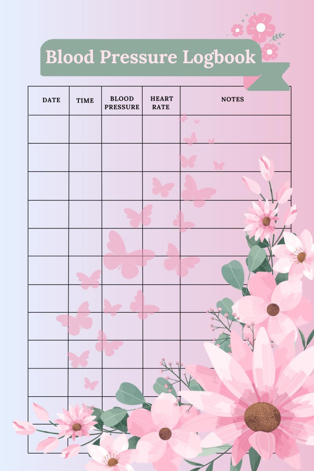 Blood Pressure Logbook: Simple Daily BP Tracker Notebook