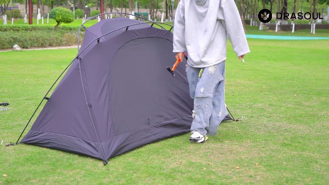 Amazon | DRASOUL旅行ドーム テント 自己支持のテント TC の綿の単一の