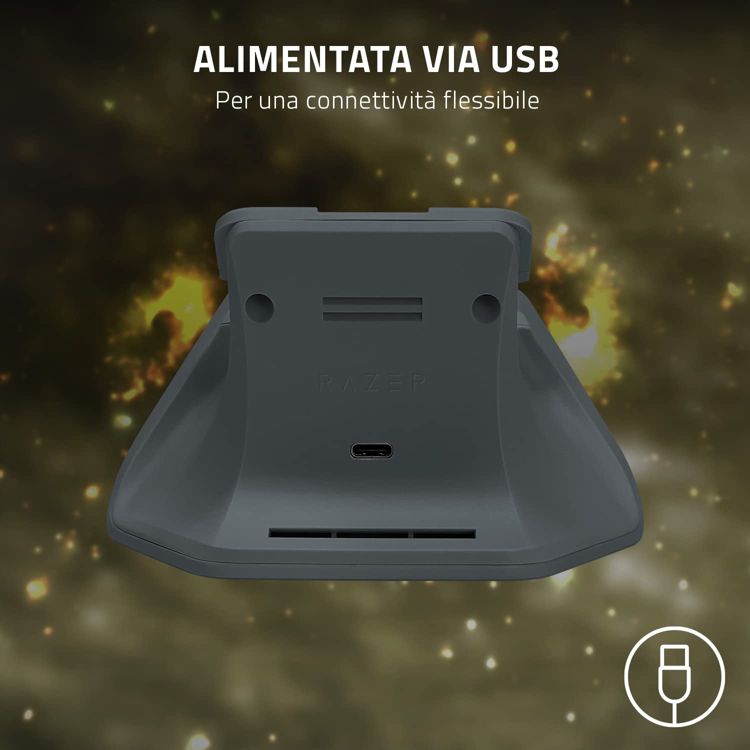 Razer Base di Ricarica Rapida Universale per Xbox - Caricabatterie Rapido per controller Xbox (Ricarica Rapida, Compatibilità Universale, Sistema a Contatto Magnetica) Lunar Shift