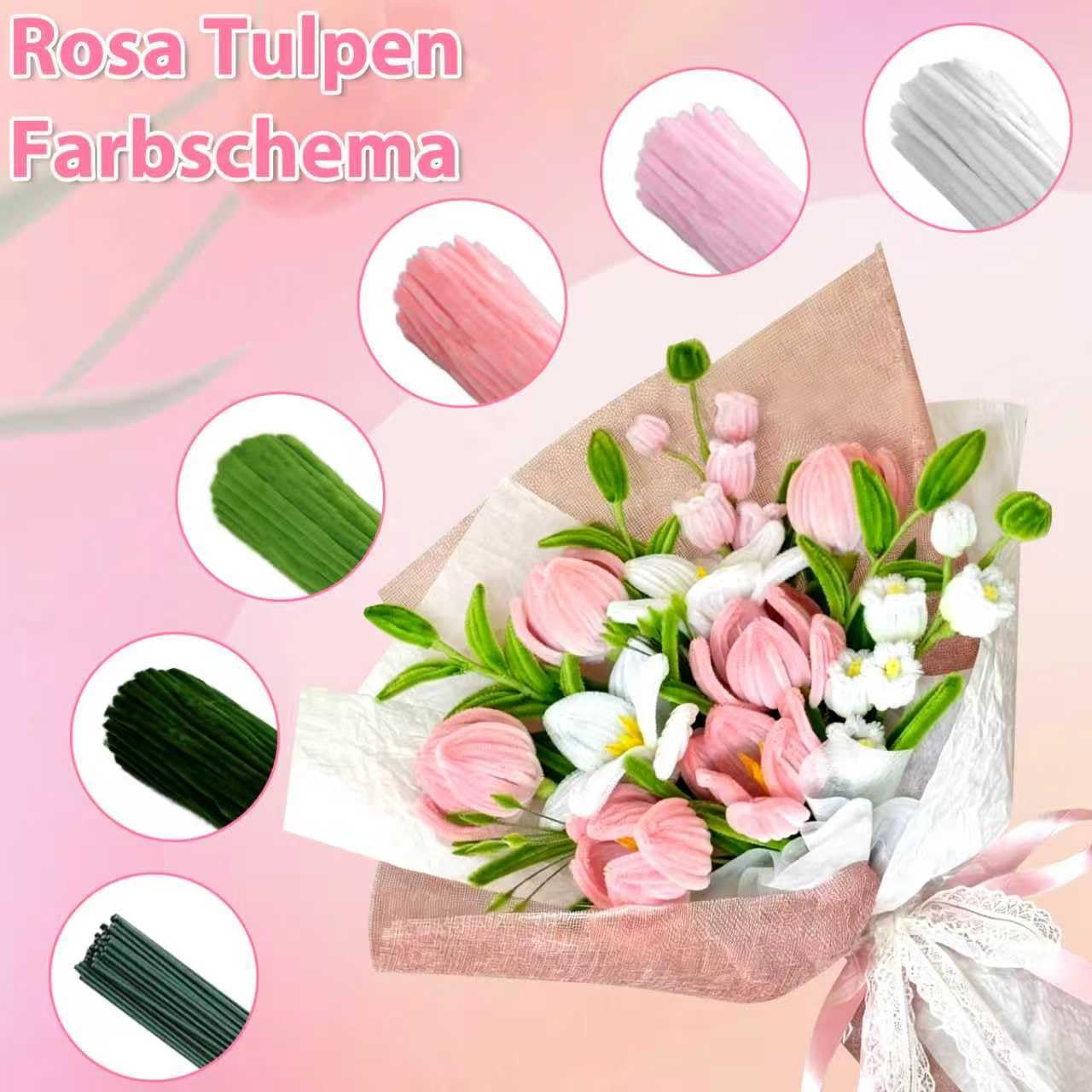 LIBAXIN Set di 800 pulitori per pipa per il fai da te, 13 colori, set per il fai da te per la mamma, il compleanno, le feste