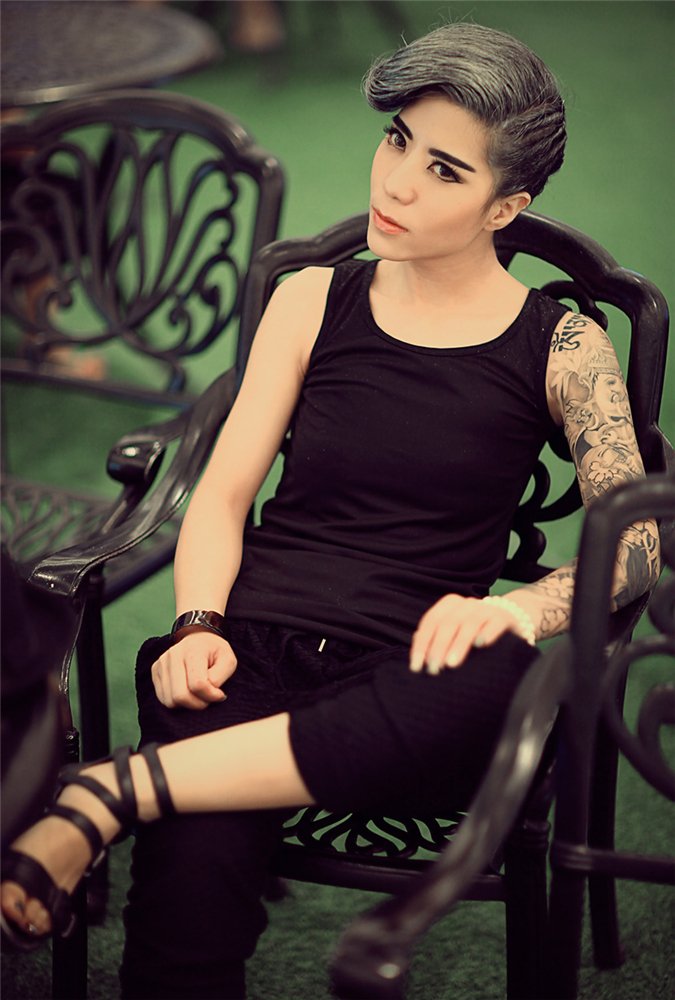 BaronHong Elastyczny bandaż na klatkę piersiową, kamizelka, tank top dla lesbijek Tomboy