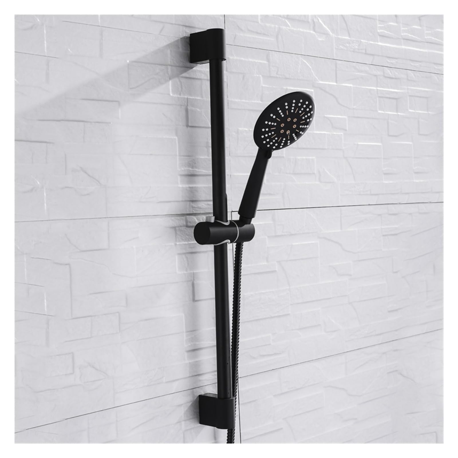 Barra Deslizante elevadora de Ducha Negra Ajustable de 3 Funciones con Ducha de Mano y Manguera Juego de Barra Deslizante de Ducha de Montaje en Pared