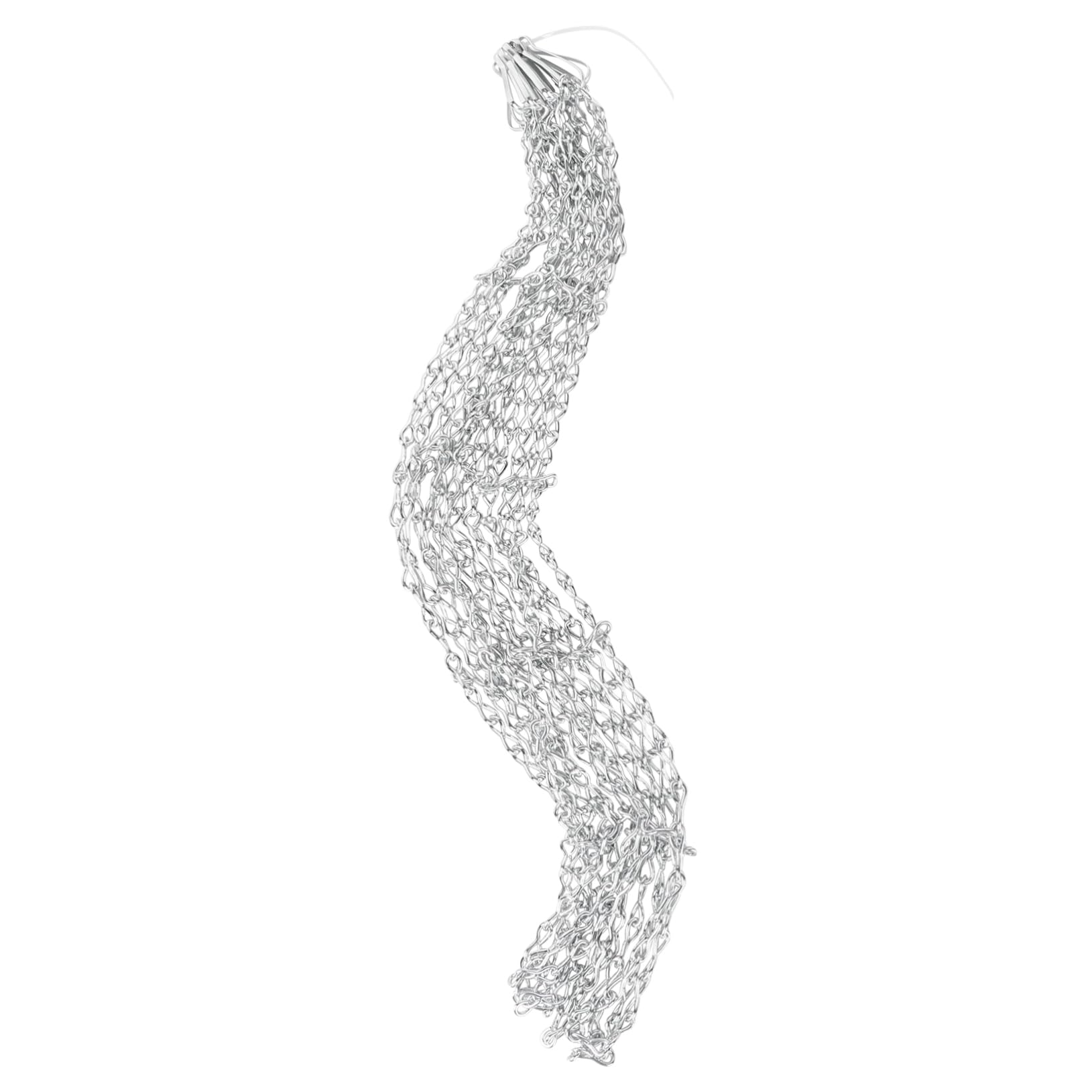 Steel Chain Basketball Net Heavy Duty Design Easy Attachment for Standard Hoops Durable Chain for Intense for School and Recreational