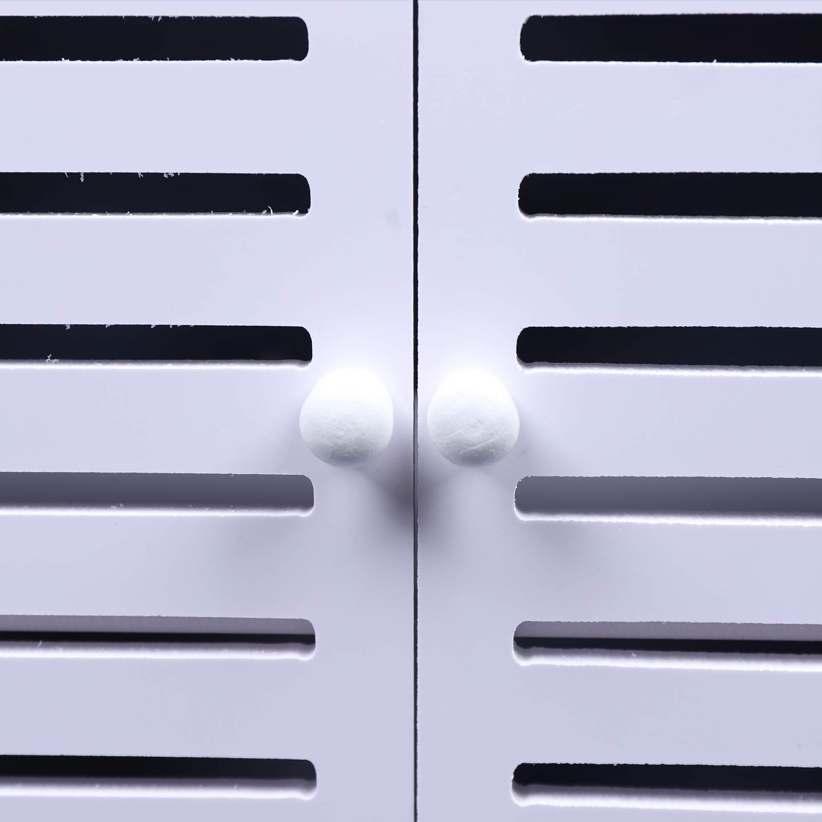 Armadio da bagno a parete bianco piccolo armadio a muro ripiano a muro in PVC organizzatore di stoccaggio sopra lo sciacquone con persiane porte doppie 2 livelli ripiano di stoccaggio