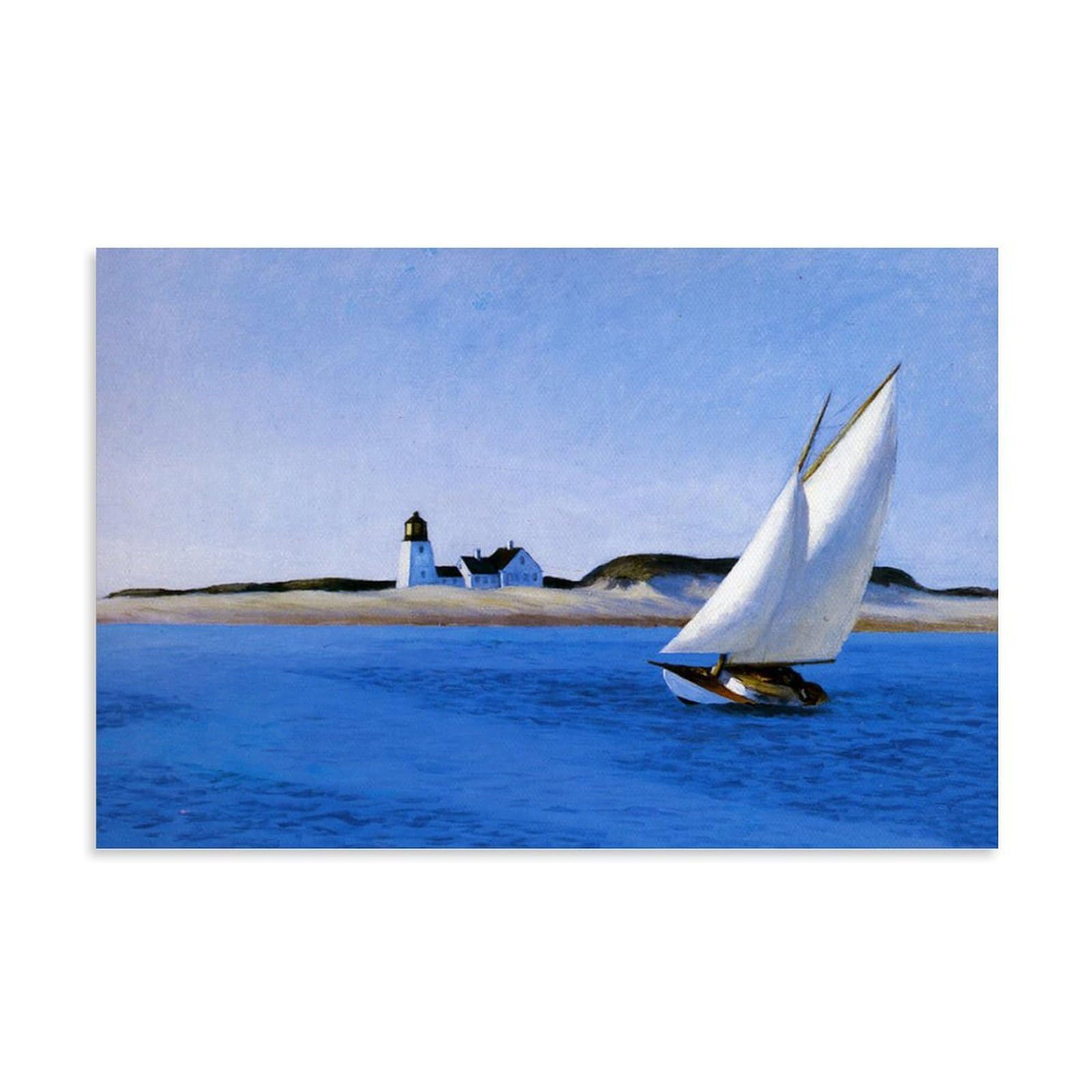 WurBu Edward Hopper Paintings (The Long Leg) Printing Posters Cool Artworks Painting Wall Art Canvas Prints Hanging Picture Home Decors Gift Idea 20x30inch(50x75cm)