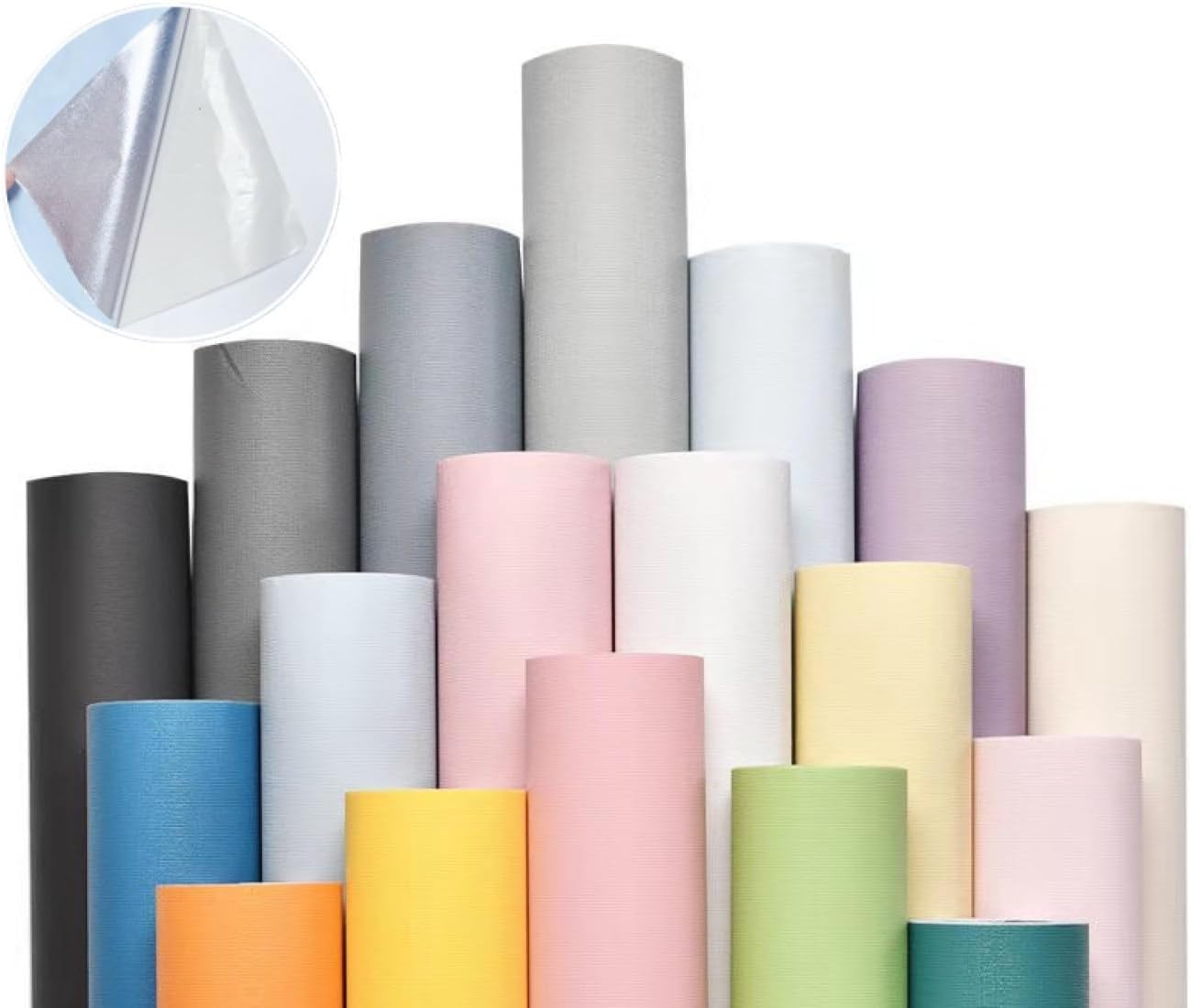 [LJKI] 壁紙シール 無地 リメイクシート はがせる壁紙 接着剤不要 DIYシート 60cm*10M 防水 防汚 ウォールステッ