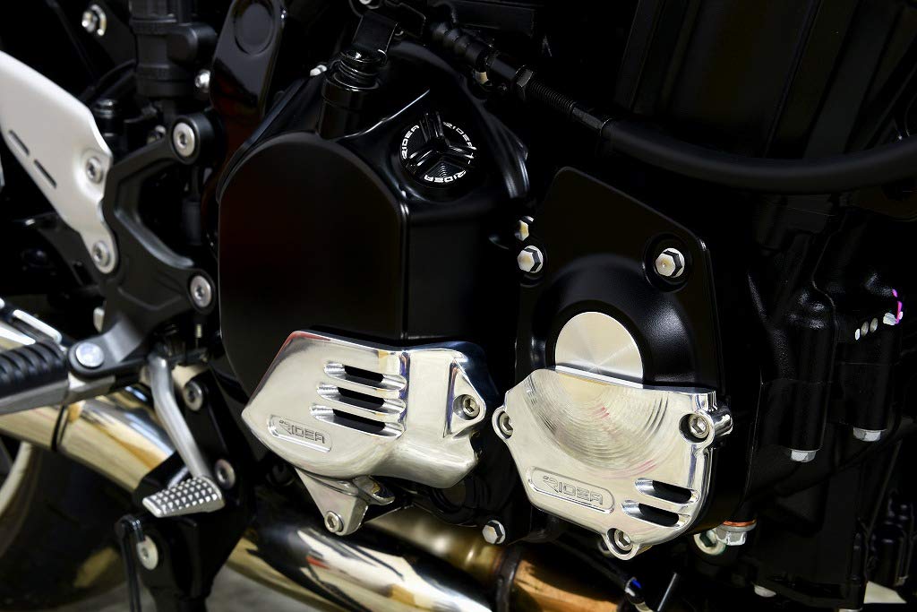 Amazon | RIDEA アルミ削り出しエンジンカバー 右前 カラー:シルバー