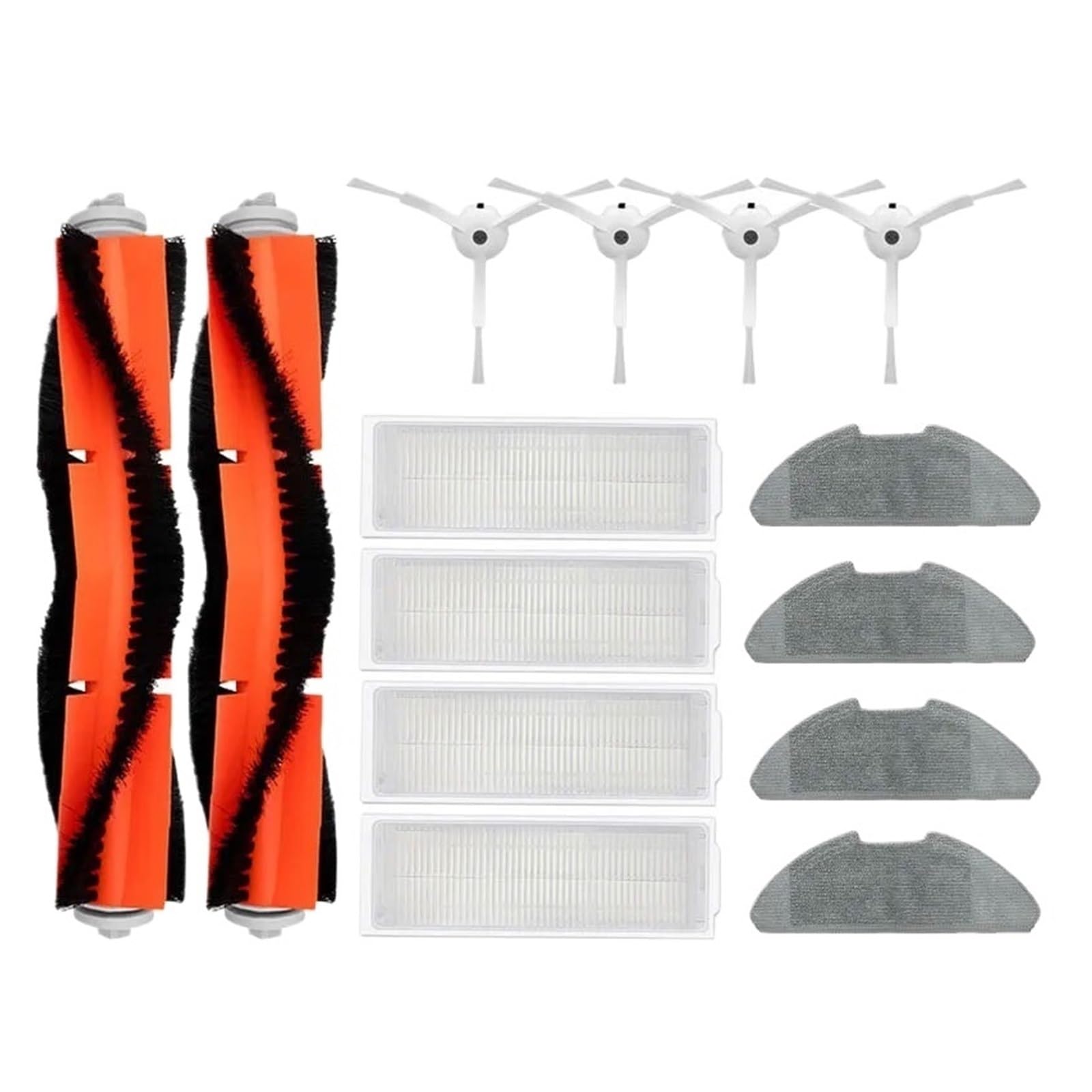 Cepillo lateral principal de paño de fregona, Compatible con Xiaomi,(3pcs)