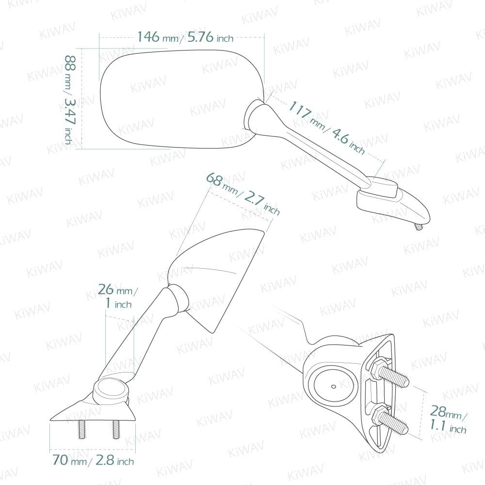 ヤマハ　YZF-R1 純正ミラー　右側 YZF R1 右ミラー 純正 2025年最新】YZF-R1(yzf-r1)用ミラーパーツが