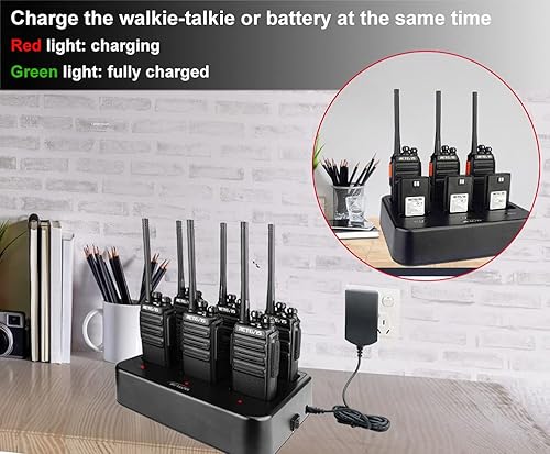 Miniatura 2 de Retevis H-777S Walkie Talkies de largo alcance, radios bidireccionales FRS portátiles resistentes recargables, manos libres, radios comerciales